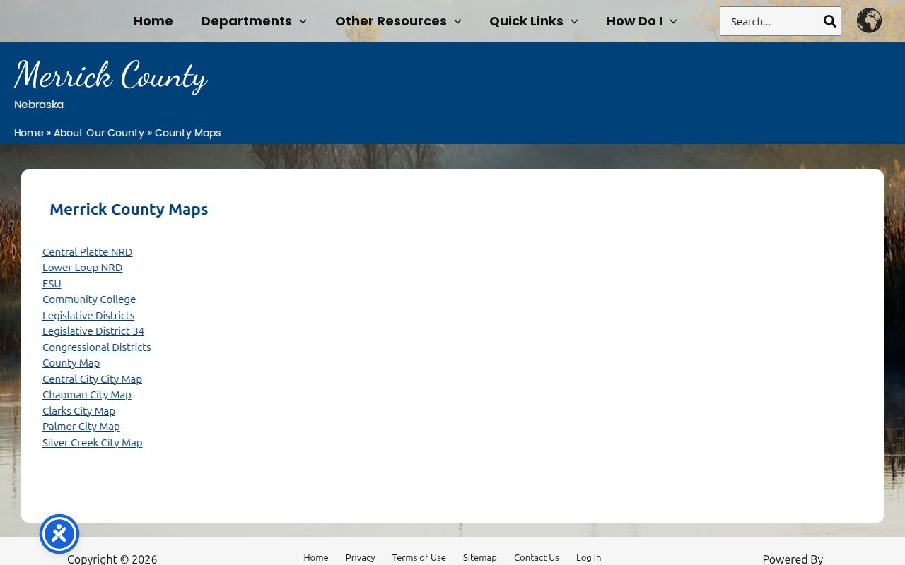 Chapman warrant search Merrick County community map