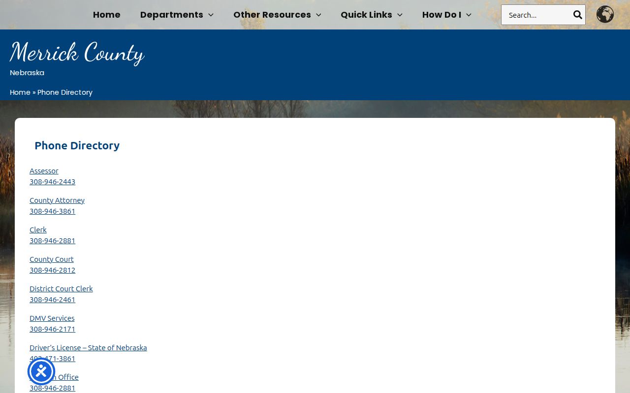 Central City warrant search Merrick County phone directory