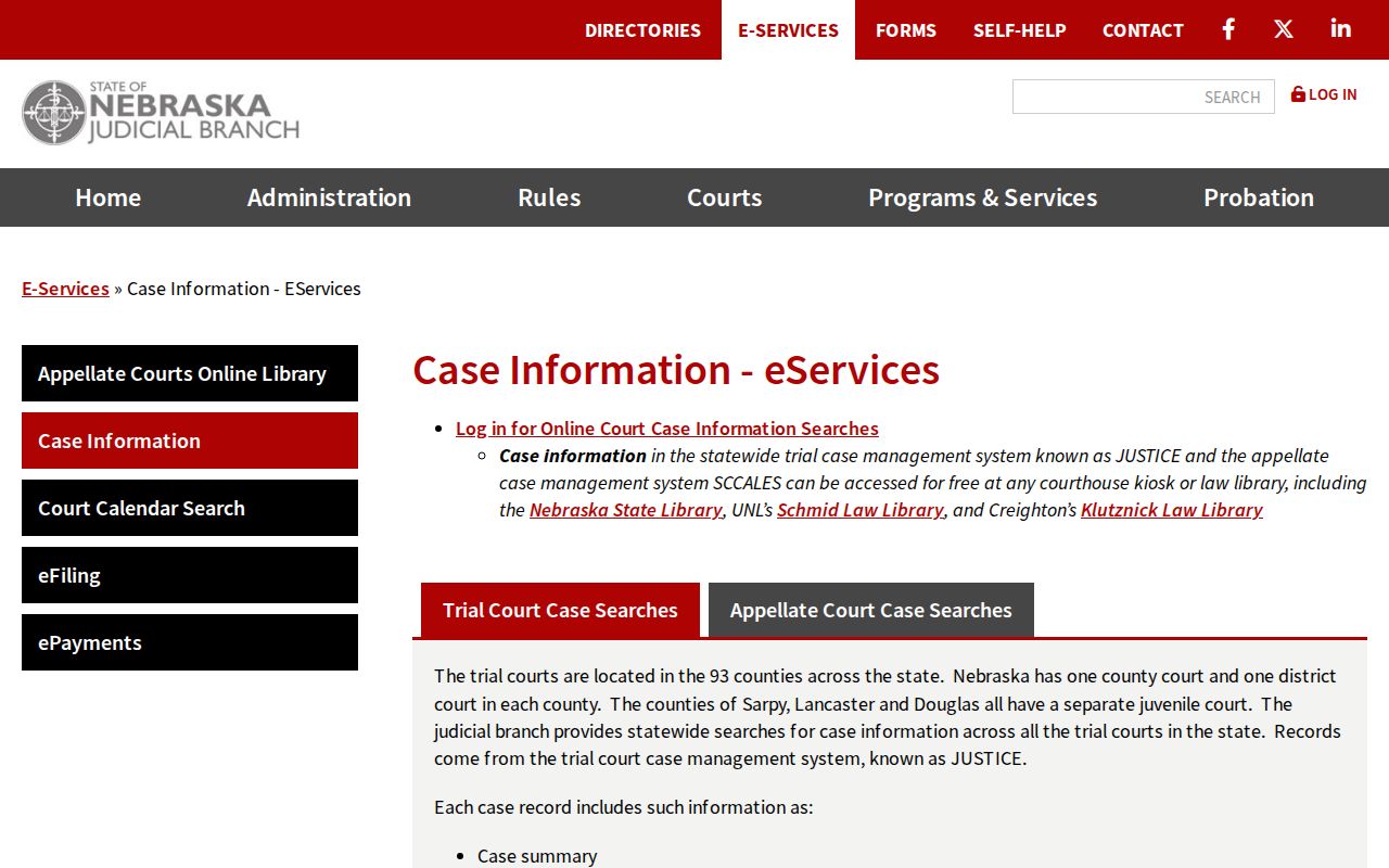 Merrick County warrant lookup state case information explanation